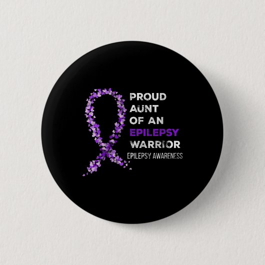 Stolze Tante einer Epilepsie Warrior Epilepsy Awar Button (Vorderseite)