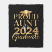 Stolze Tante einer Klasse von 2024 Hoher Abschluss Fleecedecke (Vorderseite)