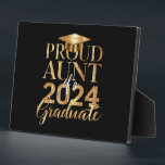 Stolze Tante einer Klasse von 2024 Hoher Abschluss Fotoplatte<br><div class="desc">Stolze Tante einer Klasse von 2024 Hochschulabsolventen Senior Abschluss</div>