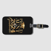 Stolze Tante einer Klasse von 2024 Hoher Abschluss Gepäckanhänger (Vorderseite (Horizontal))