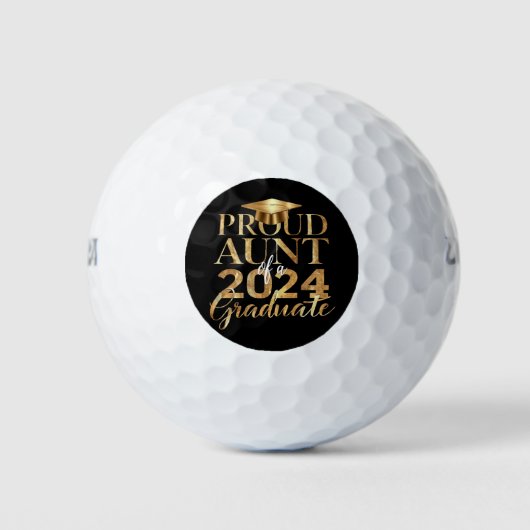 Stolze Tante einer Klasse von 2024 Hoher Abschluss Golfball (Vorderseite)