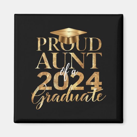 Stolze Tante einer Klasse von 2024 Hoher Abschluss Magnet (Vorne)