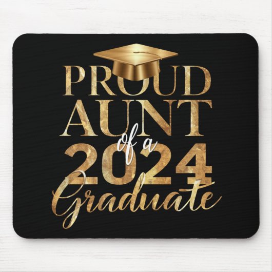 Stolze Tante einer Klasse von 2024 Hoher Abschluss Mousepad (Vorne)