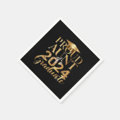 Stolze Tante einer Klasse von 2024 Hoher Abschluss Serviette (Ecke)