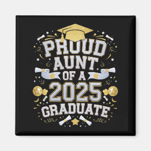 Stolze Tante eines 2025 Absolventen Abschluss Fami Magnet