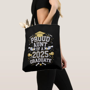 Stolze Tante eines 2025 Absolventen Abschluss Fami Tasche