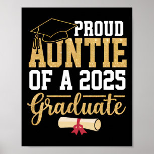 Stolze Tante eines 2025 Absolventen Senior Cl von  Poster