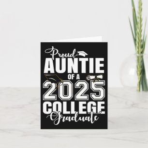 Stolze Tante eines 2025 Uni Graduate Abschluss Karte