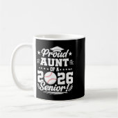 Stolze Tante eines 2026 Senior Baseball Absolvente Kaffeetasse (Links)