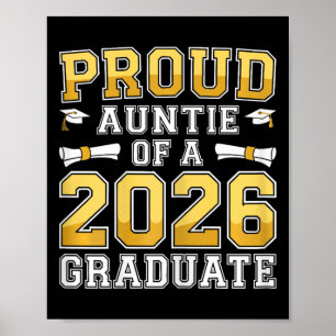 Stolze Tante eines Absolventen von 2026 Shirt Cl 2 Poster