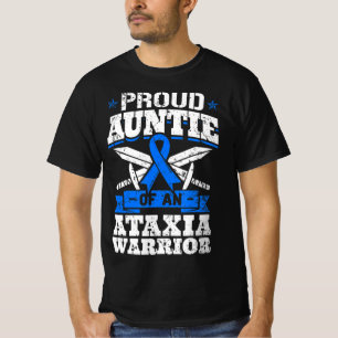 Stolze Tante eines Ataxia-Krieger-Bewusstseinsband T-Shirt