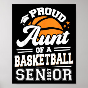 Stolze Tante eines Basketball-Absolventen 2027 Abs Poster