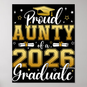 Stolze Tante eines Cl von 2026 Absolvent Senior Ab Poster