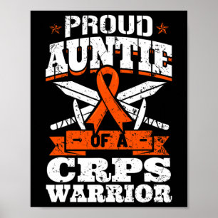 Stolze Tante eines CRPS-Kriegers RSD Awareness Rib Poster