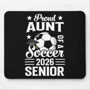 Stolze Tante eines Fußball-Absolventen 2026 Abschl Mousepad