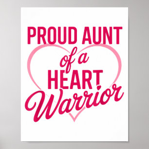 Stolze Tante eines Herzens Kriegers, Open Heart By Poster