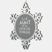 stolze Tante eines offiziellen Teenagers Schneeflocken Zinn-Ornament (Rechts)