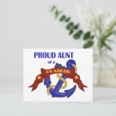 Stolze Tante eines US-Seeleuten Postkarte (Stehend Vorderseite)