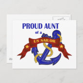 Stolze Tante eines US-Seeleuten Postkarte (Vorne/Hinten)