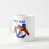 Stolze Tante eines US-Seemanns Kaffeetasse (Vorderseite Links)