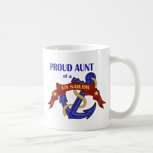 Stolze Tante eines US-Seemanns Kaffeetasse (Rechts)