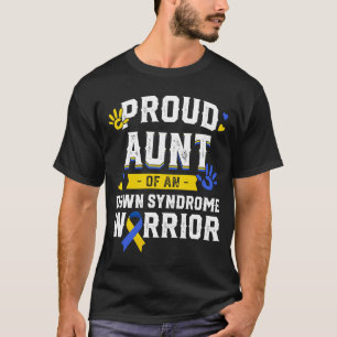 Stolze Tante eines Warrior-Down-Syndroms T-Shirt