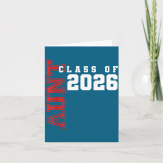 Stolze Tante Klasse 2026 Absolventen-Illustration Karte