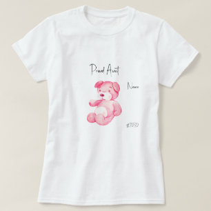 Stolze Tante Pink Teddybär T-Shirt Baby Shower