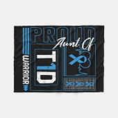 Stolze Tante T1d Krieger Ribbon Diabetes Awards Fleecedecke (Vorderseite (Horizontal))