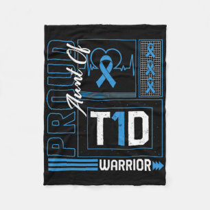 Stolze Tante T1d Krieger Ribbon Diabetes Awards Fleecedecke