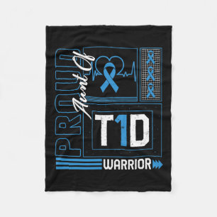 Stolze Tante T1d Krieger Ribbon Diabetes Awards Fleecedecke
