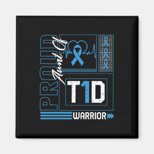 Stolze Tante T1D Krieger Ribbon Diabetes Awards Magnet