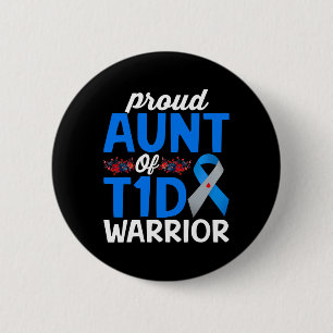Stolze Tante T1d Warrior Survivor Diabetes Awaren Button