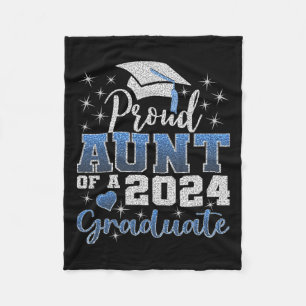 Stolze Tante von 2024 Phantastische Uni als Gradua Fleecedecke
