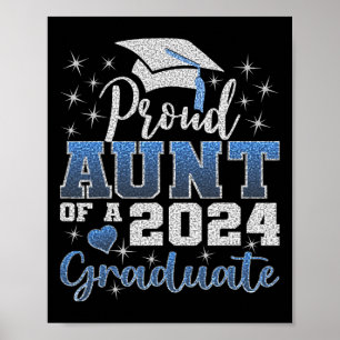 Stolze Tante von 2024 Phantastische Uni als Gradua Poster