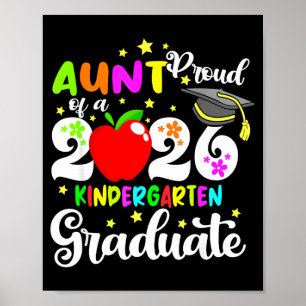 Stolze Tante von 2026 Kindergarten-Absolventinnen Poster