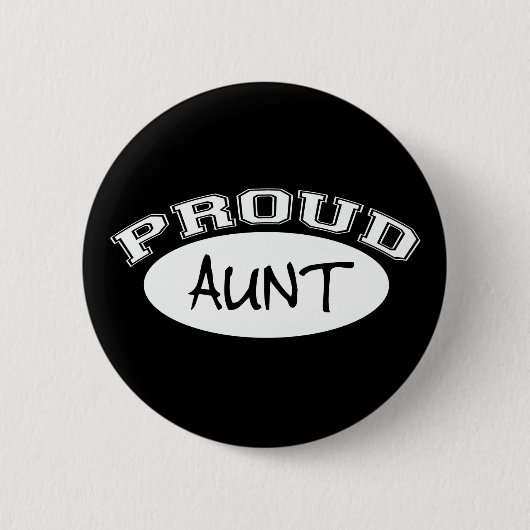 Stolze Tante (weiß) Button (Vorderseite)