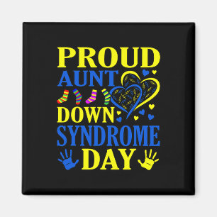 Stolze Tante Welt Down-Syndrom-Tag Bewusstseinsmon Magnet