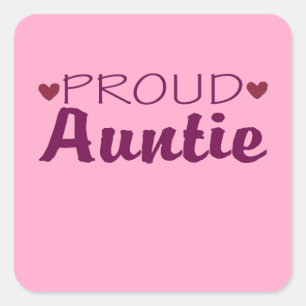 Stolze Tanten niedliche Herzklammern Aufkleber