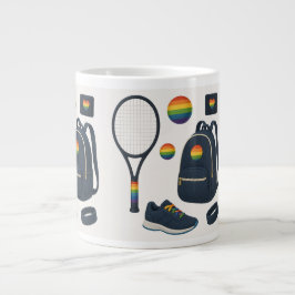 Stolze Tennisausrüstung für den Spielerstolz Jumbo-Tasse