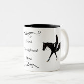 Stolze Thoroughbred-Mama-Tasse Zweifarbige Tasse (VorderseiteRechts)