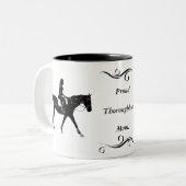 Stolze Thoroughbred-Mama-Tasse Zweifarbige Tasse (Vorderseite Links)