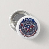 Stolze Tochter der US-Luftwaffe Button (Vorne & Hinten)