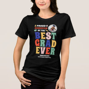 Stolze Tochter des besten Fotos aller Zeiten Tri-Blend Shirt