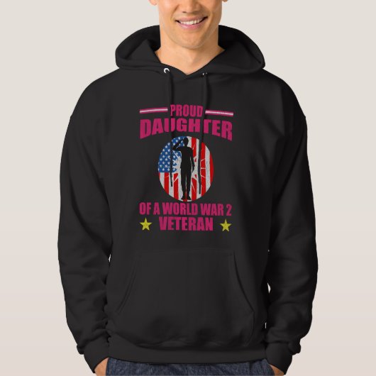 stolze Tochter des Veteranen Patriotic aus dem 2. Hoodie (Vorderseite)