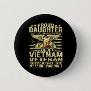 Stolze Tochter des vietnamesischen Veteran US-Flag Button