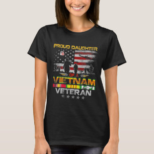 Stolze Tochter einer vietnamesischen Veteranenflag T-Shirt