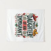 Stolze Tochter eines Immigranten aus Mexiko Wandteppich (Vorderseite (Horizontal))