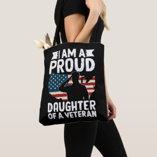 Stolze Tochter eines patriotischen Veteranen-Vater Tasche