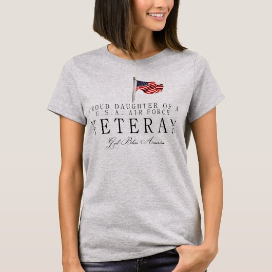stolze Tochter eines US-Luftwaffenveteranen T-Shirt (Vorderseite)